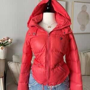 Vintage Red Hollister Puffer Jacket